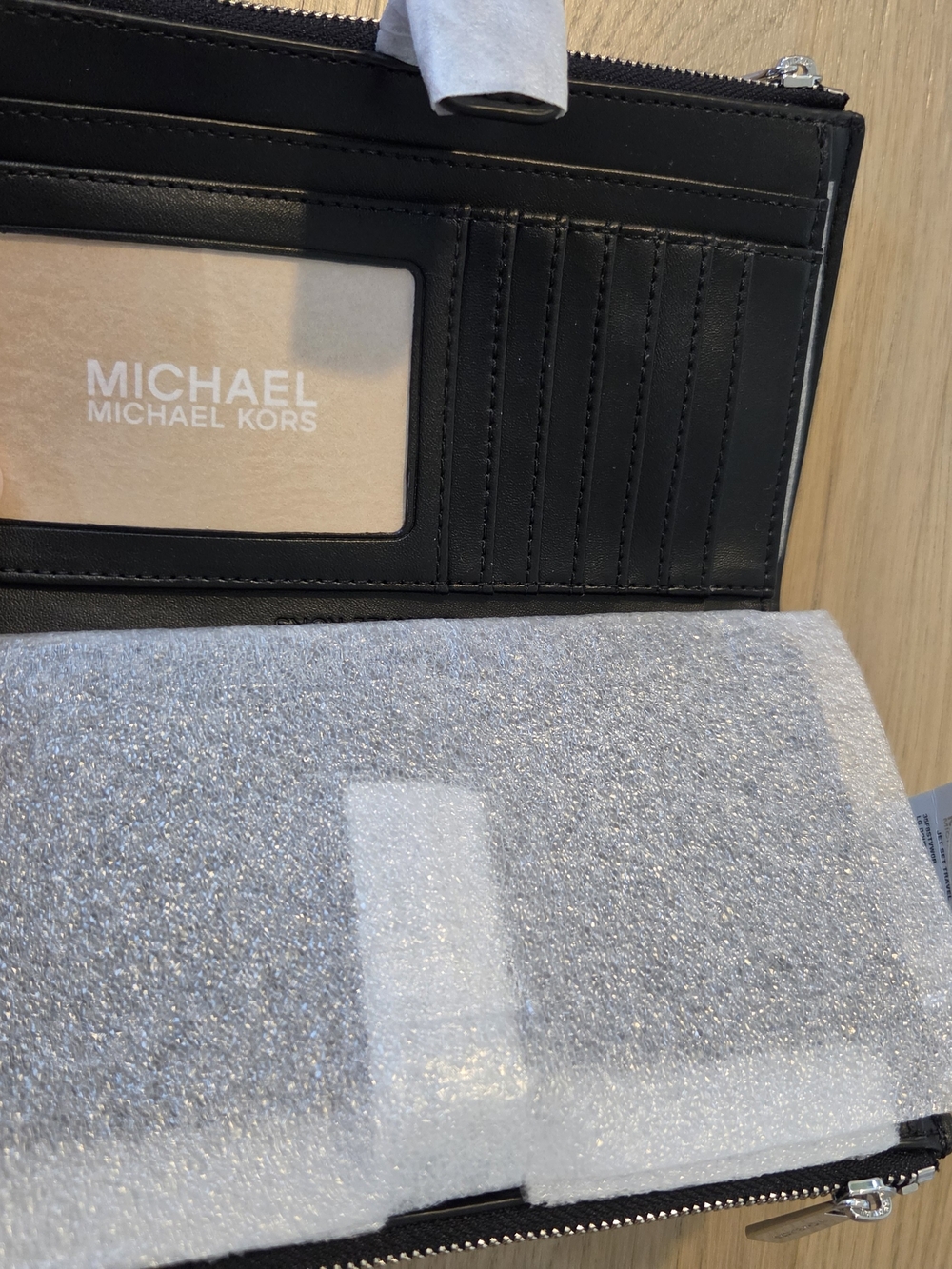 Michael Kors Black Signature Zip Wristlet - Picture 8 of 11